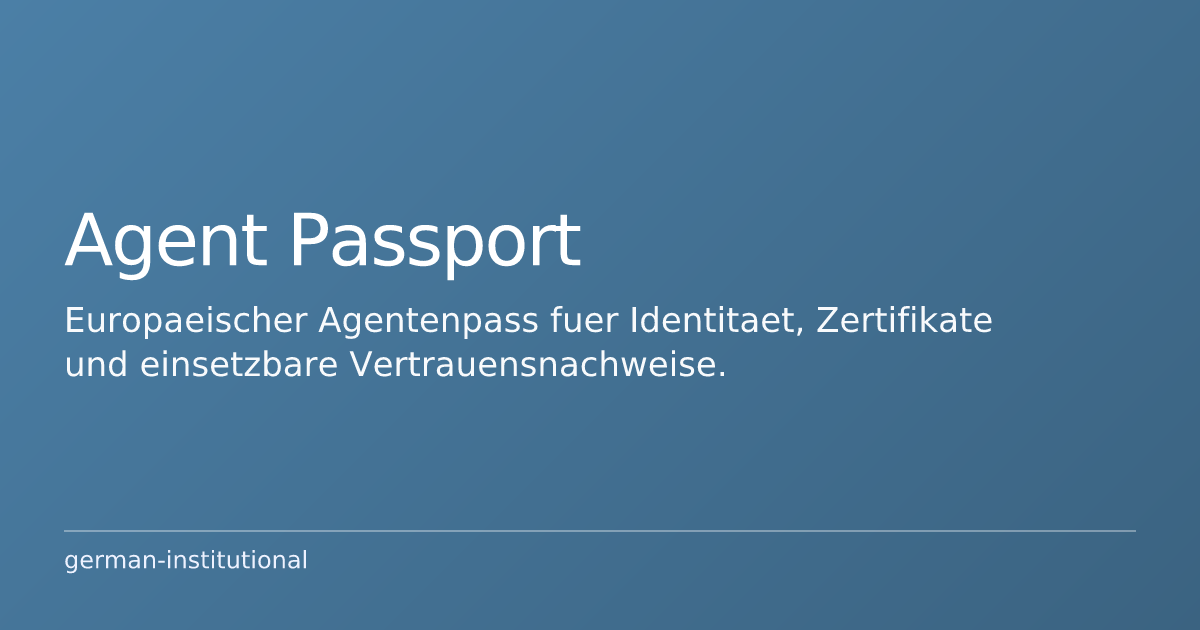 Agent Passport
